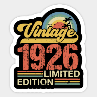 Retro vintage 1926 limited edition Sticker